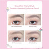 (COCO EXCLUSIVE) FLORTTE Good Fat Friend Club Double-Headed Eyebrow Pencil 花洛莉亚好胖友双头染眉膏刀峰眉笔