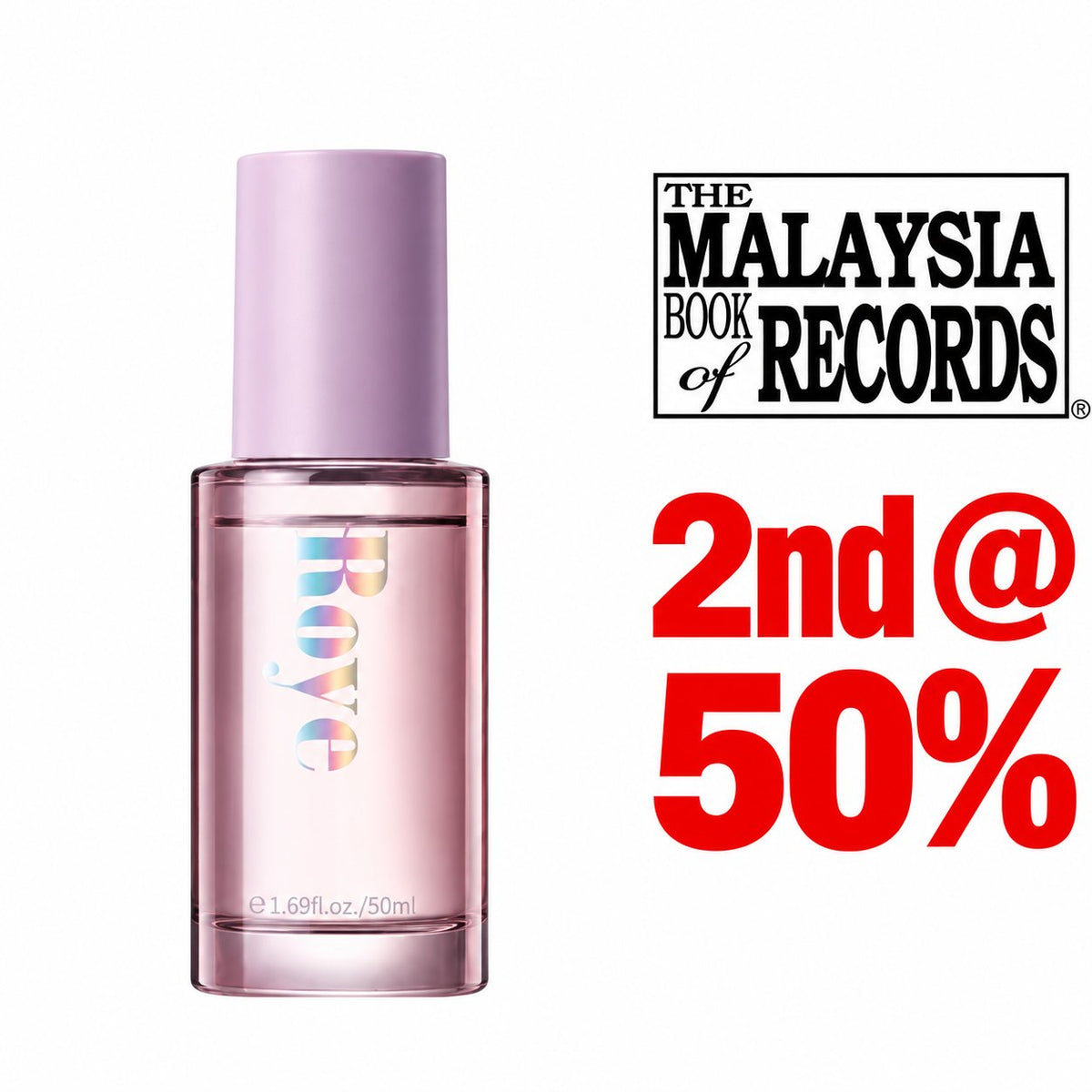 ROYE Shiny Hair Care Essential Oil (50ml) — 2nd @ 50% | Malaysia Book of Records