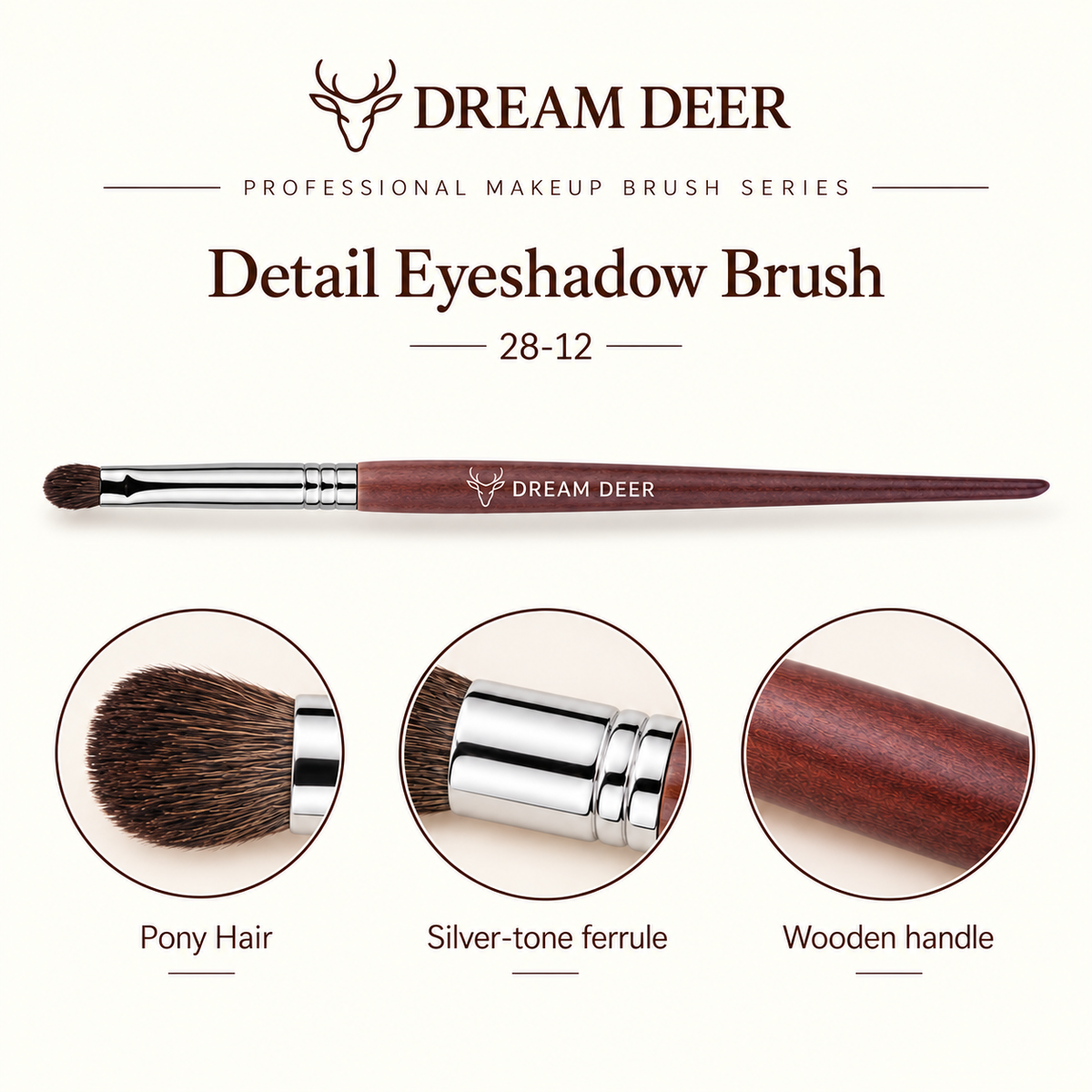 Dream Deer Detail Eyeshadow Brush — Professional Series 28-12 — material details