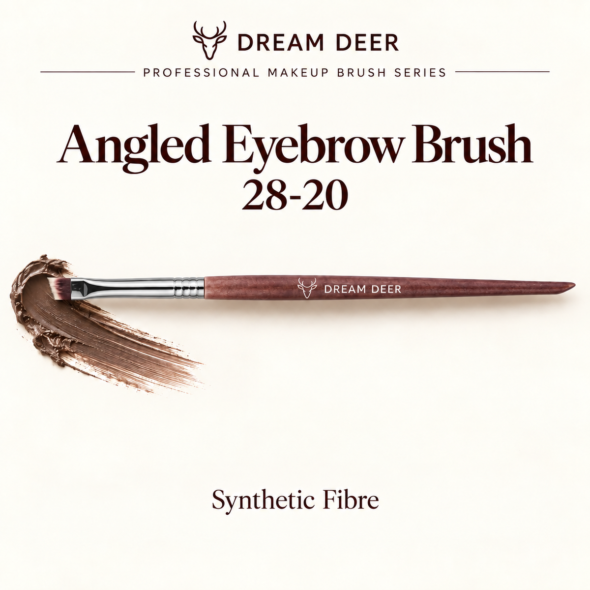 Dream Deer Angled Eyebrow Brush — Professional Series 28-20 — application