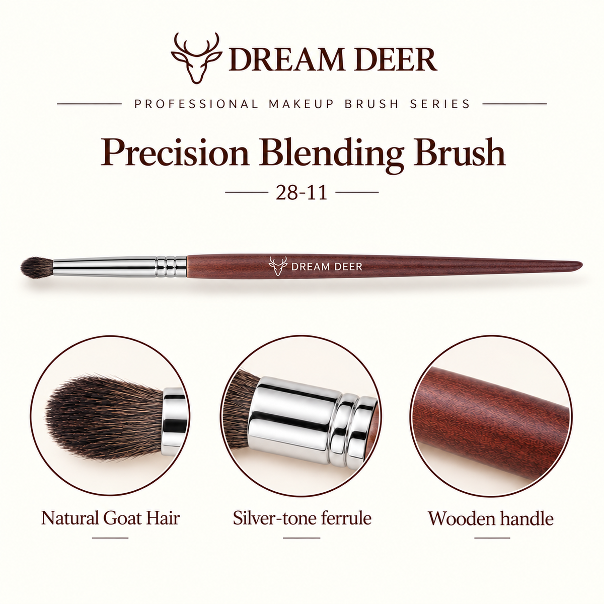 Dream Deer Precision Blending Brush — Professional Series 28-11 — material details