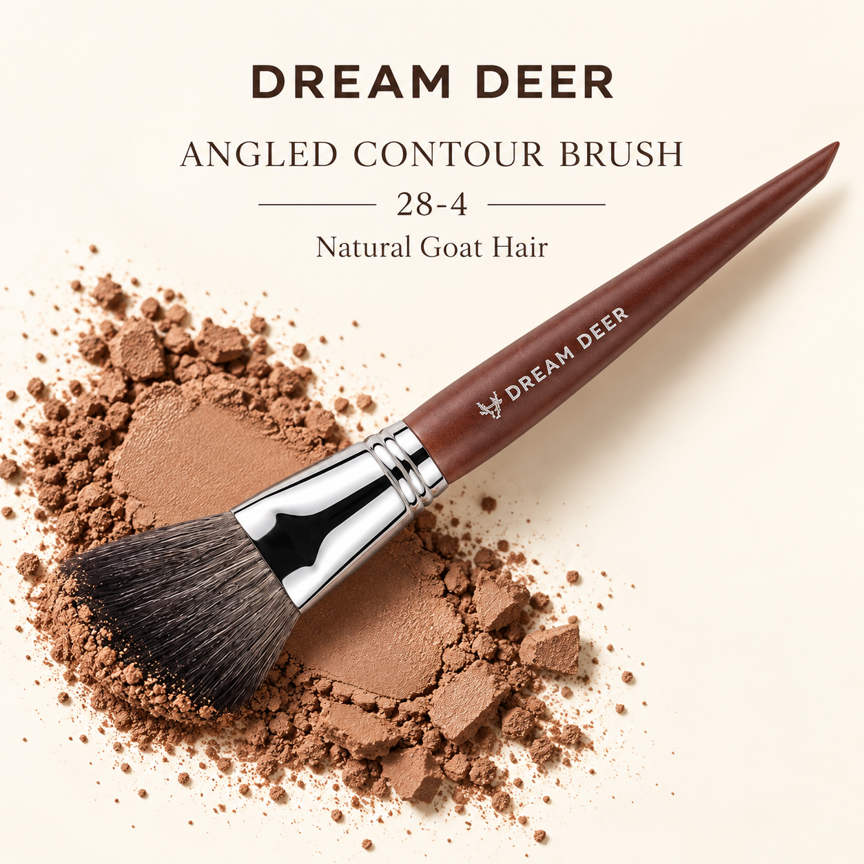 Dream Deer Angled Contour Brush — Professional Series 28-4 — application