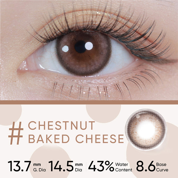 MOODY Moody Collection - 1 Month (2pcs)Chestnut Baked Cheese MOODY美瞳月抛精选系列栗栗烤奶