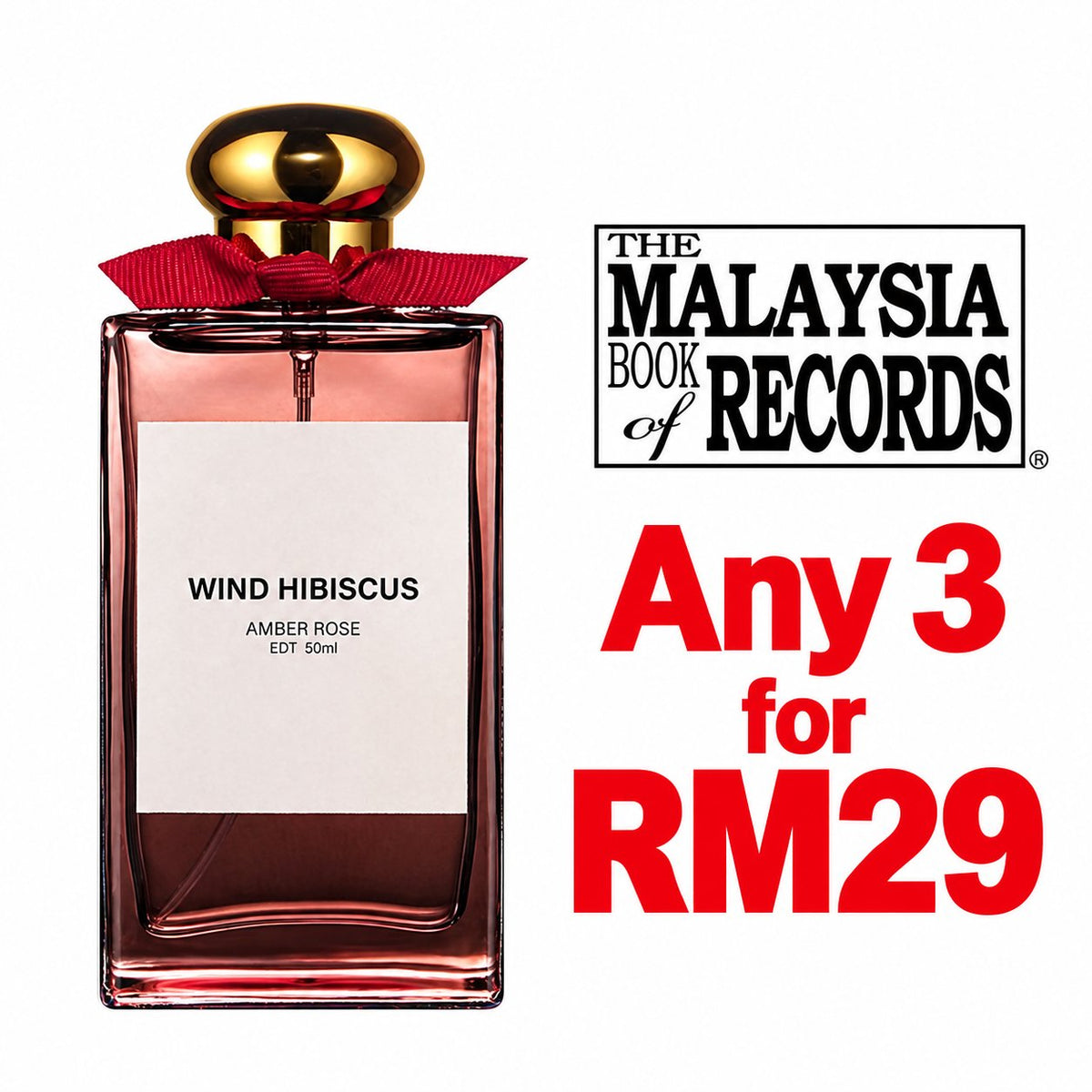 SHIMANG Wind Hibiscus Fragrance Perfume (50ML) — Any 3 for RM29