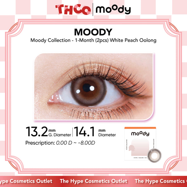 MOODY Moody Collection - 1-Month (2pcs) White Peach Oolong MOODY美瞳月抛精选系列白桃乌龙