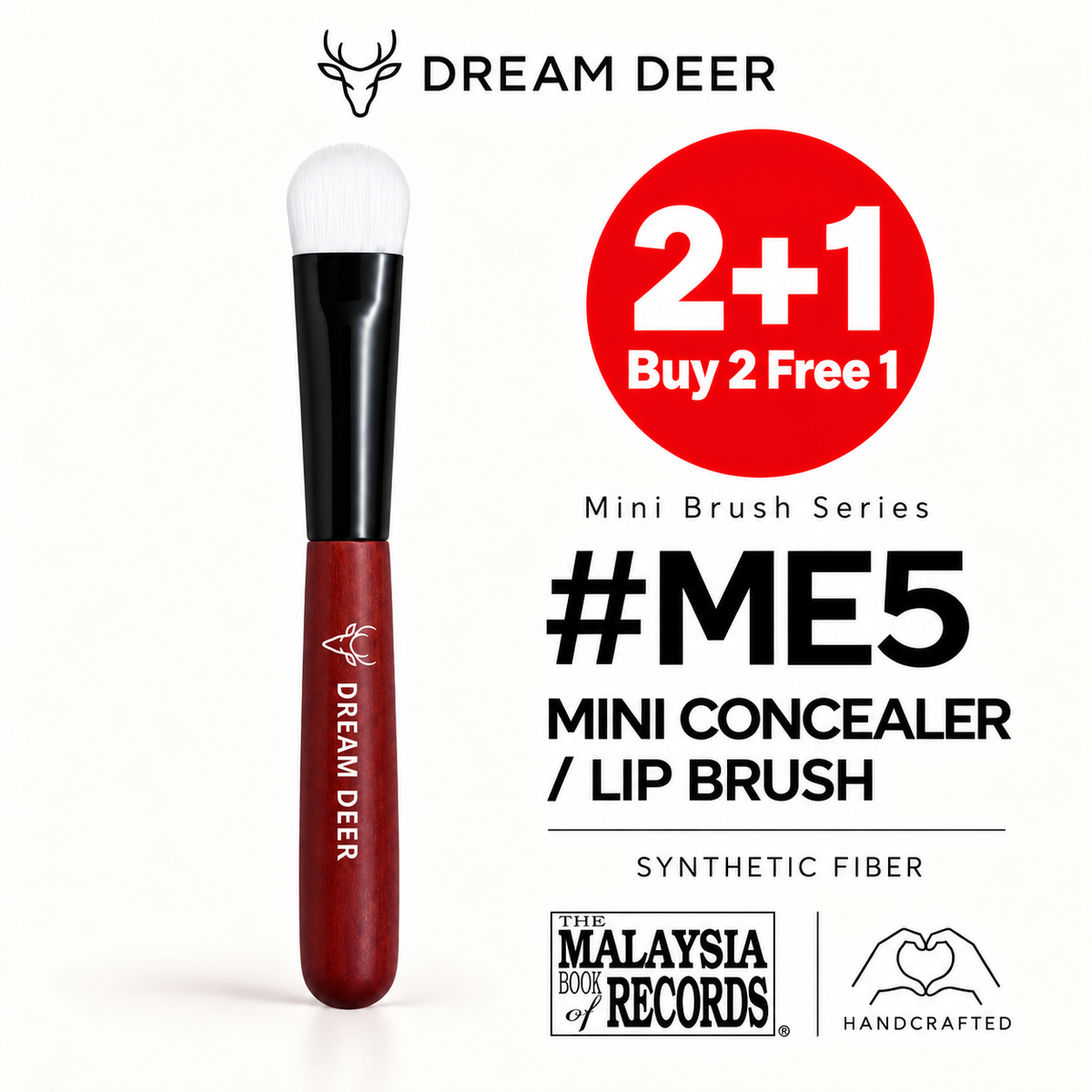 Dream Deer #ME5 MINI CONCEALER / LIP BRUSH — SYNTHETIC FIBER — Buy 2 Free 1 cover
