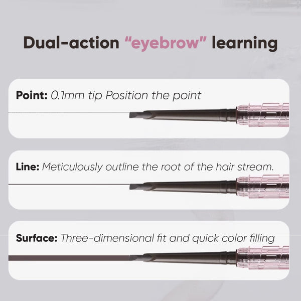 (COCO EXCLUSIVE) FLORTTE Dimensional Chopper Eyebrow Pencil 花洛莉亚立体小砍刀眉粉笔防水持久自然眉笔