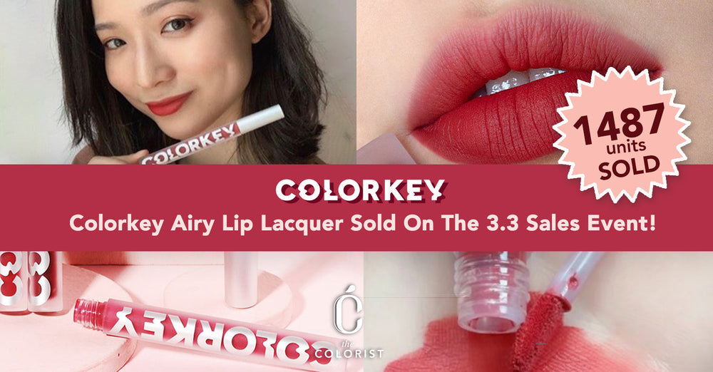 Lowest Price on Shopee! 1487 Colorkey Airy Lip Lacquer Sold On The 4.4 Sales Event!