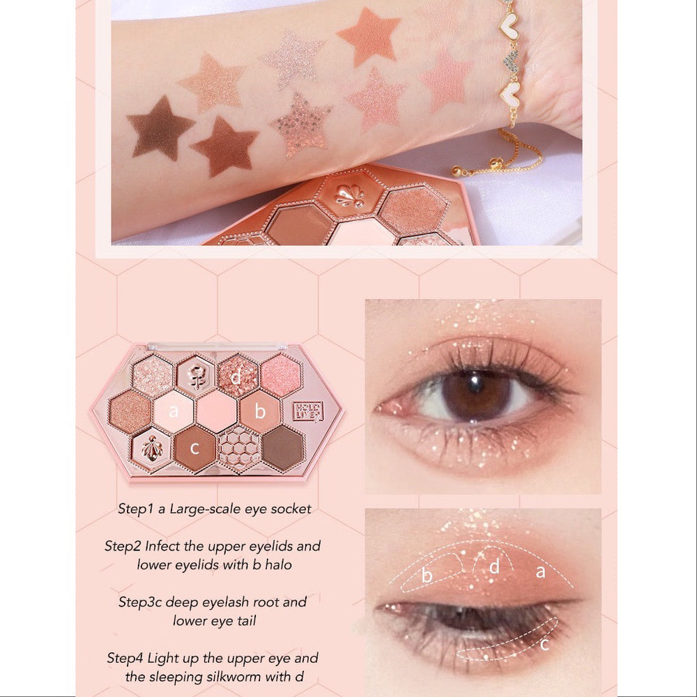 HOLD LIVE Honeycomb Diamond Eyeshadow Palette Holdlive 蜂巢碎钻眼影盘