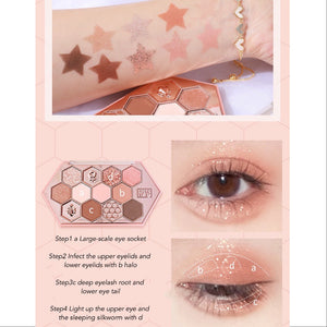 HOLD LIVE Honeycomb Diamond Eyeshadow Palette Holdlive 蜂巢碎钻眼影盘