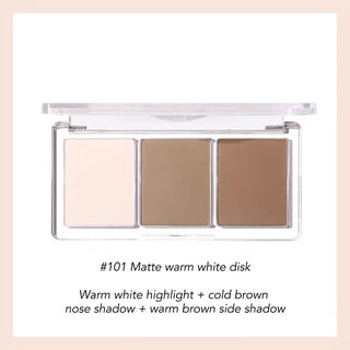 GOGO TALES 3 Colors Matte Highlight Contour Palette Gogotales