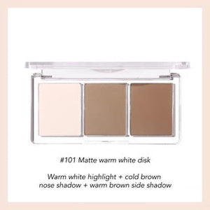 GOGO TALES 3 Colors Matte Highlight Contour Palette Gogotales