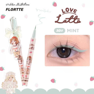 FLORTTE X MIKKO Wink Wink Liquid Eyeliner Flortte 花落利亚 X Mikko 联名款软软派对系列彩色防水眼线液笔