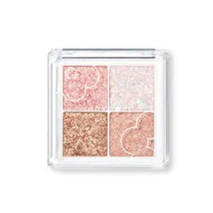 JUDYDOLL Flora Soft Cloud Series Eyeshadow Palette Judydoll 橘朵小花系列云朵4色眼影盘 朵朵盘奶茶盘大地盘 - 4 Shades