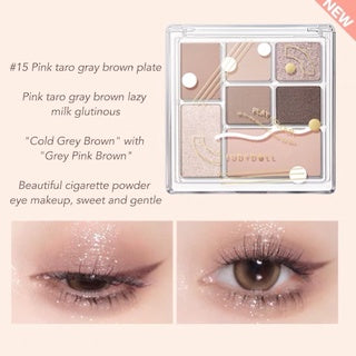 JUDYDOLL Play Colors Eyeshadow All in 1 Palette Judydoll 橘朵玩趣7色眼影盘 橘朵AllIn1眼影盘 4色眼影高光打亮腮红修容 - 7 Shades