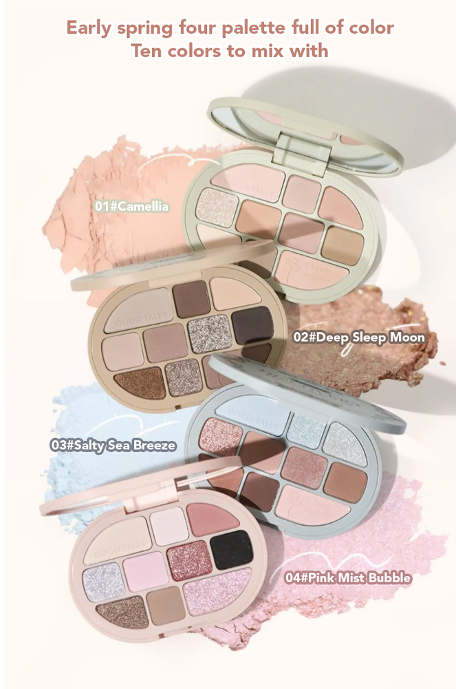 GOGO TALES 10-color Lolita Eyeshadow Palette Gogotales 戈戈舞10色洛丽塔眼影盘高光修容一体盘