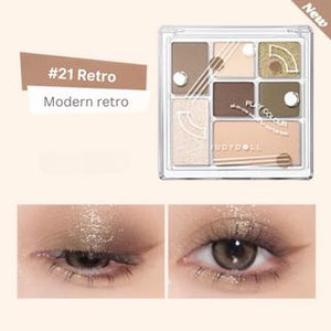 JUDYDOLL Play Colors Eyeshadow All in 1 Palette Judydoll 橘朵玩趣7色眼影盘 橘朵AllIn1眼影盘 4色眼影高光打亮腮红修容 - 7 Shades