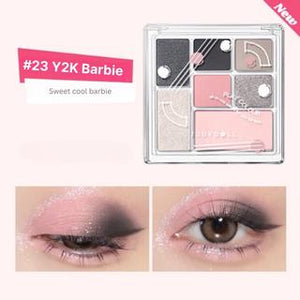 JUDYDOLL Play Colors Eyeshadow All in 1 Palette Judydoll 橘朵玩趣7色眼影盘 橘朵AllIn1眼影盘 4色眼影高光打亮腮红修容 - 7 Shades