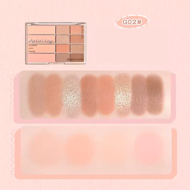 GOGO TALES Pink Mist Soft Focus Powder Blusher Eyeshadow Palette Gogotales 戈戈舞粉雾柔焦腮红眼影盘 眼影腮红二合一体盘