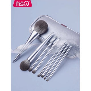 MSQ Silver Snow 8pcs Makeup Brushes Set 魅丝蔻 8支银雪化妆刷套装全套