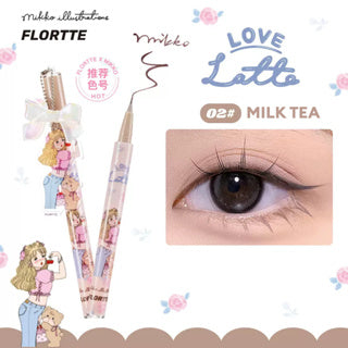 FLORTTE X MIKKO Wink Wink Liquid Eyeliner Flortte 花落利亚 X Mikko 联名款软软派对系列彩色防水眼线液笔