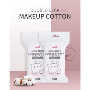 MSQ Double Effect Makeup Cotton Pad 魅丝蔻双面化妆棉卸妆棉 50 Pcs