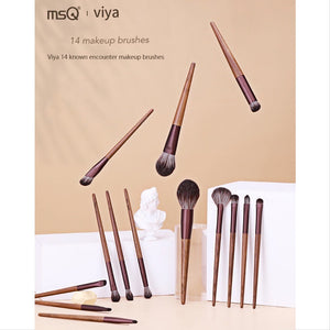 MSQ X VIYA-Branded 14pcs Makeup Brushes Set MSQ 魅丝蔻 x 薇娅联名款14支知遇化妆刷套装全套