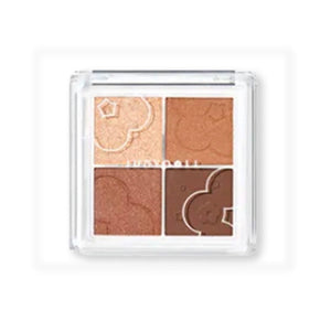 JUDYDOLL Flora Soft Cloud Series Eyeshadow Palette Judydoll 橘朵小花系列云朵4色眼影盘 朵朵盘奶茶盘大地盘 - 4 Shades