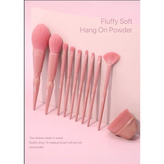 MSQ Diced Carrot Makeup Brush Set (9 Pcs) 魅丝蔻9支萝卜丁化妆刷套装全套