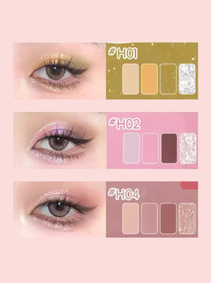 HOLDLIVE Sweet Garden 18 Shades Eyeshadow 兔兔甜心花园眼影盘18色珠哑光向云端眼影蓝粉跳色玩妆