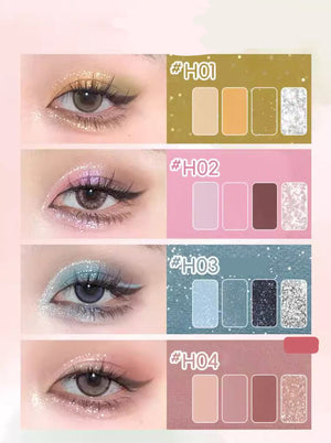 HOLDLIVE Sweet Garden 18 Shades Eyeshadow 兔兔甜心花园眼影盘18色珠哑光向云端眼影蓝粉跳色玩妆