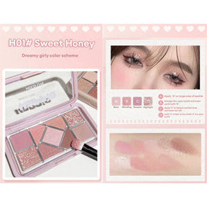 HOLD LIVE Small Pink Frame Nine-Color Eyeshadow Palette Holdlive 小粉框九色眼影盘