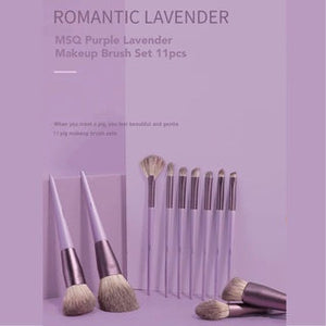 MSQ Purple Lavender Makeup Brush Set 魅丝蔻11支薰衣草化妆刷套装全套 (11 Pcs)