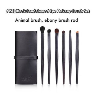 MSQ Black Sandalwood Eye Makeup Brush Set 6pcs 魅丝蔻黑檀眼部6支化妆刷套装套组