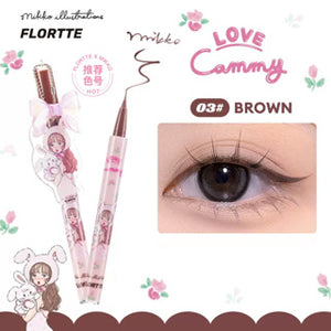 FLORTTE X MIKKO Wink Wink Liquid Eyeliner Flortte 花落利亚 X Mikko 联名款软软派对系列彩色防水眼线液笔