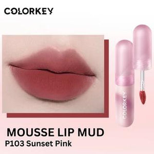 COLORKEY Mousse Lip Mud Matte Texture Lip Gloss Liquid Lipstick Non-Drying Colorkey 小彩弹慕斯唇泥