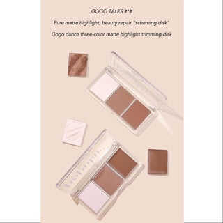 GOGO TALES 3 Colors Matte Highlight Contour Palette Gogotales