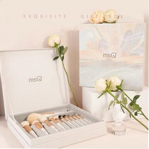 MSQ White Rose Makeup Brush Set 魅丝蔻 11支白玫瑰化妆刷套装全套 (11 Pcs)