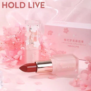 HOLD LIVE Flower Sakura Aqua Lipstick Holdlive 樱花柔雾唇膏