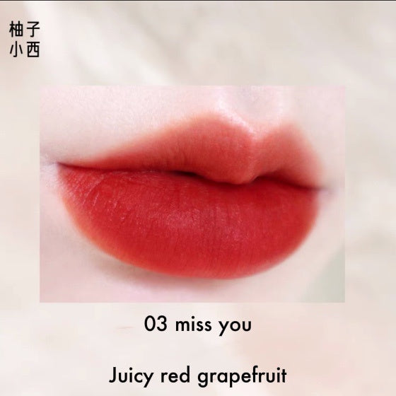 CC SHEER Thick Mud Bobo Solid Lip Mud Lip Glaze CC SHEER 柚子小西厚泥啵啵固体唇泥