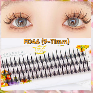 DREAM DEER Single Cluster Segmented Natural False Eyelashes Fake Eyelash 梦鹿单簇分段式假睫毛 单根自然鱼尾小恶魔 懒人三部曲