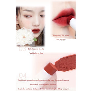 CC SHEER Thick Mud Bobo Solid Lip Mud Lip Glaze CC SHEER 柚子小西厚泥啵啵固体唇泥