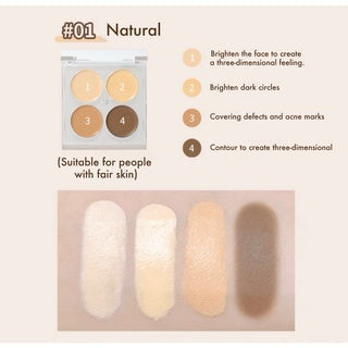 GOGO TALES Creamy Lasting Contour & Concealer Palette Gogotales