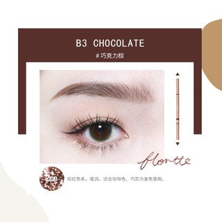 FLORTTE 2 in 1 Slim Eyebrow Pencil Flortte 旋转双头精细眉笔