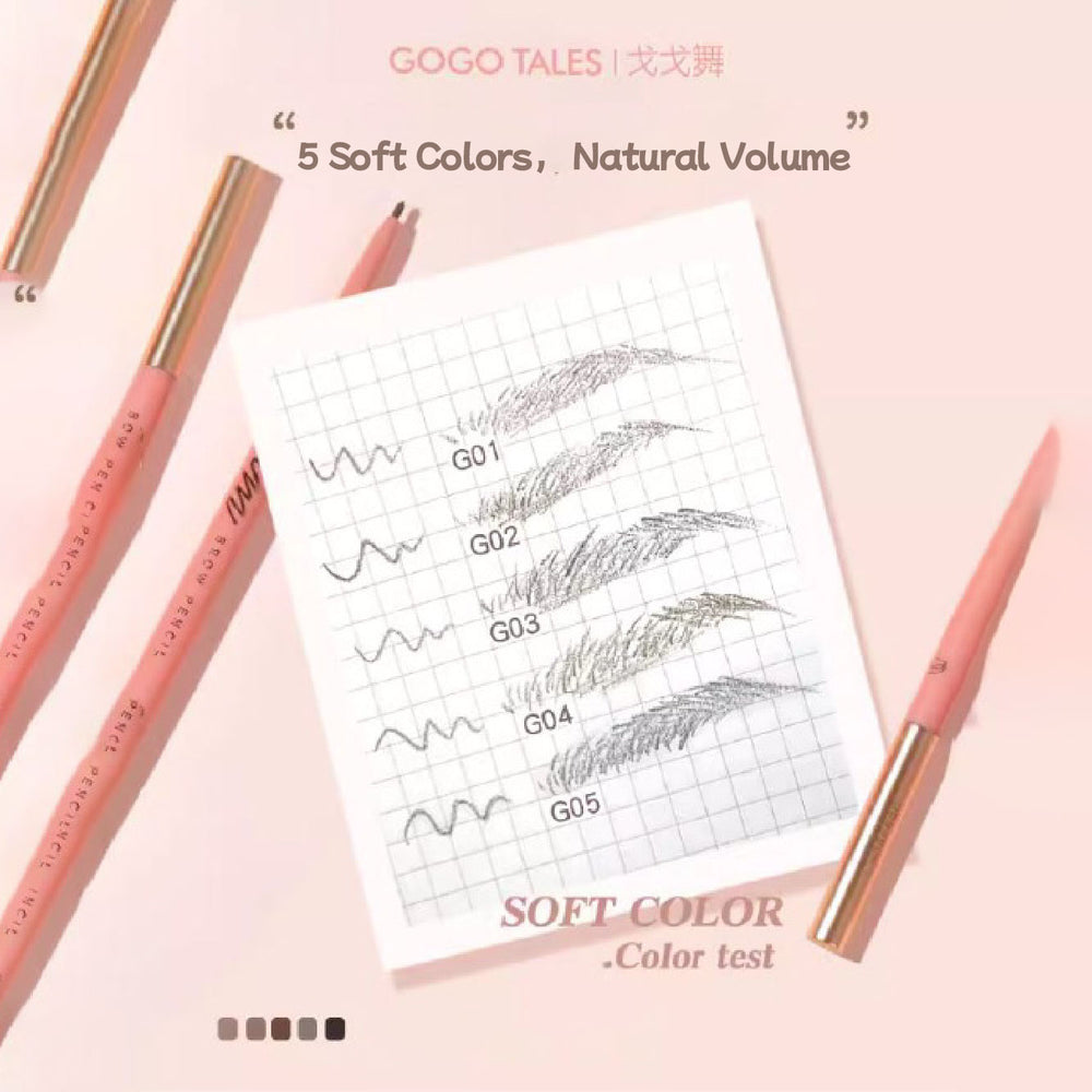 GOGO TALES Long Lasting Fine Mist Thin Head Eyebrow Pencil Gogotales 戈戈舞绒雾纤细双头眉笔细头持妆不易脱色