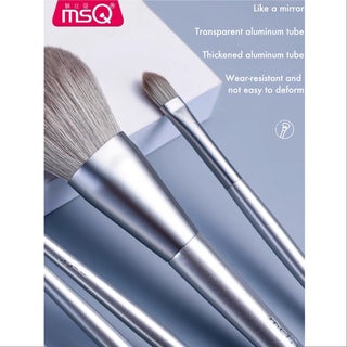 MSQ Silver Snow 8pcs Makeup Brushes Set 魅丝蔻 8支银雪化妆刷套装全套