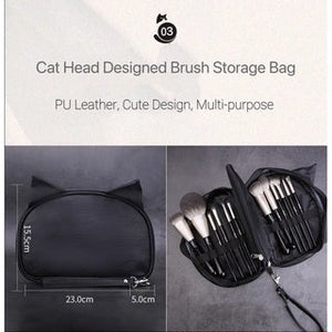 MSQ Black Cat Makeup Brush Set 魅丝蔻12支黑猫化妆刷套装全套 (12 Pcs)