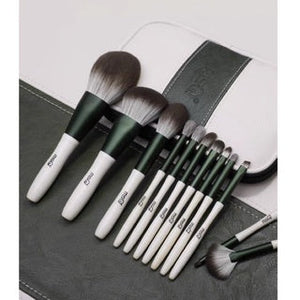 MSQ Green Glass Makeup Brush Set 魅丝蔻12支颜九绿琉璃化妆刷套装全套 (12 Pcs)