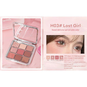 HOLD LIVE Simple Mirror Light Nine-Color Eyeshadow Palette Holdlive 简约镜光9色眼影盘