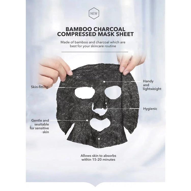 MALIAN Bamboo Charcoal Compressed Sheet Mask